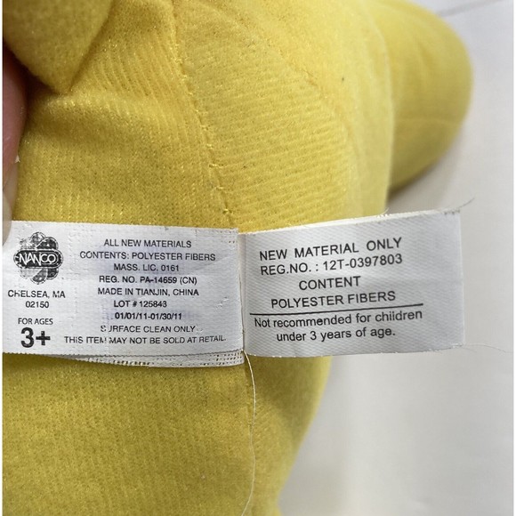 Care Bears 2006 Nanco 11"Plush Yellow Stuffed Toy Animal with Birthday Cupcake - Picture 4 of 12